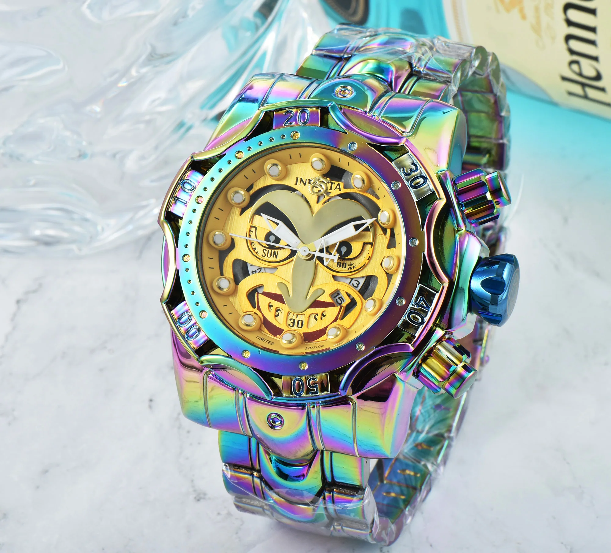 

Men's fashion brand watch AAA + high grade leisure waterproof watch personality large dial quartz watch