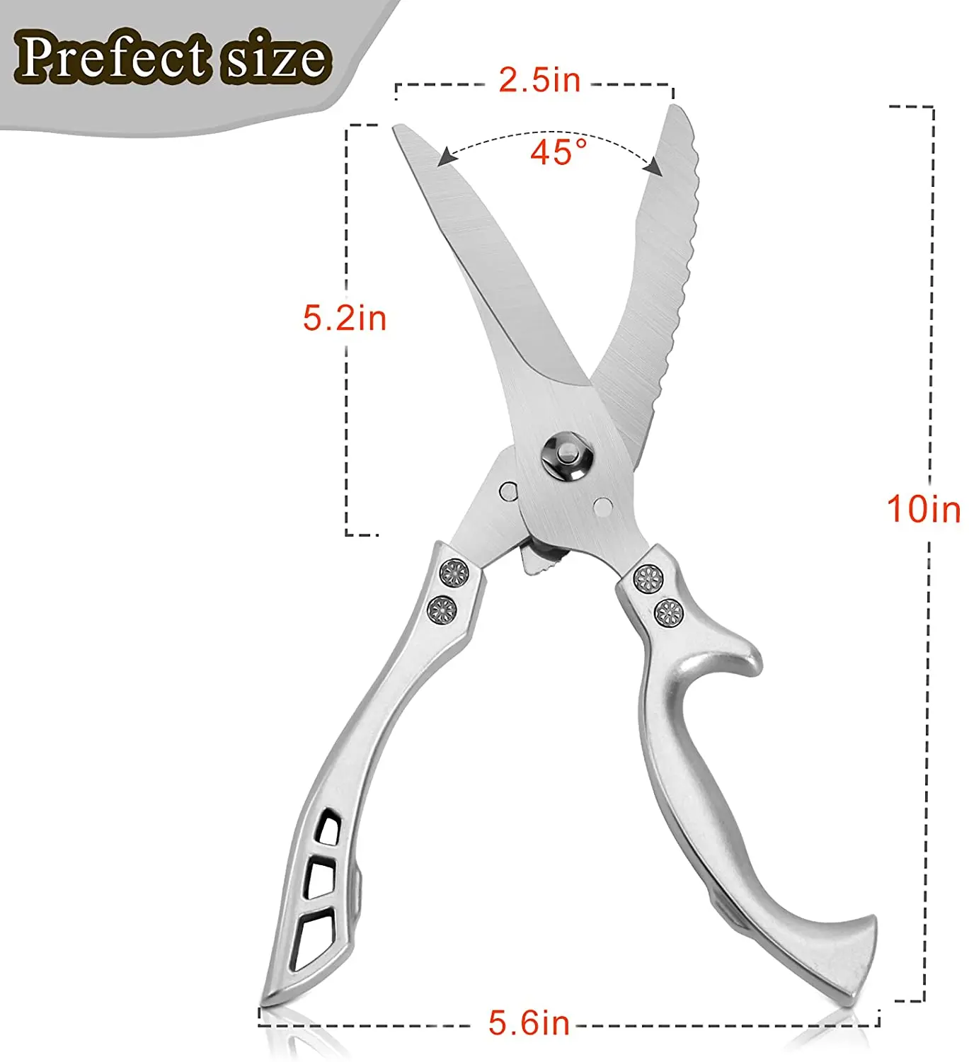 Tijeras port&aacute;tiles de acero inoxidable para pollo, pato, pescado, accesorios de cocina, env&iacute;o directo-1