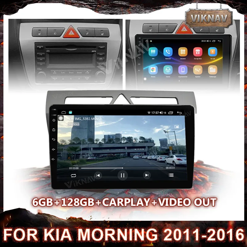 

Для Kia УТРО 2011-2016 10 дюймов Android 2 дин Мультимедиа стерео проигрыватель навигации GPS головное устройство WI-FI сенсорный Экран стерео