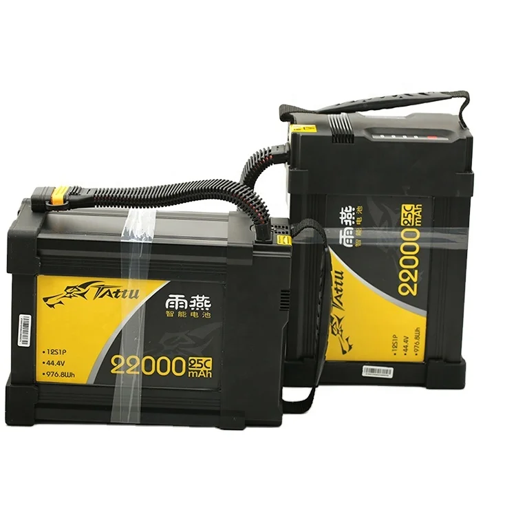 

Tattu 22000mAh 44.4V 25C 12S1P Lipo Smart Battery Pack with AS150U Plug for Big Load Multirotor FPV Drone Hexacopter Octocopter