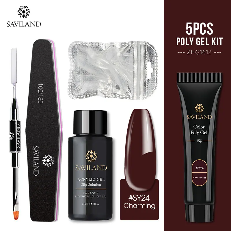 15g Poly Gel Kit Soak off 4 шт./компл. поли набор гелевых УФ Акрил строитель поли-гель, быстро сохнут, дизайн ногтей Pro с длинным натуральных ногтей Жесткий Гель-лак - Цвет: 15g Poly Gel Kit