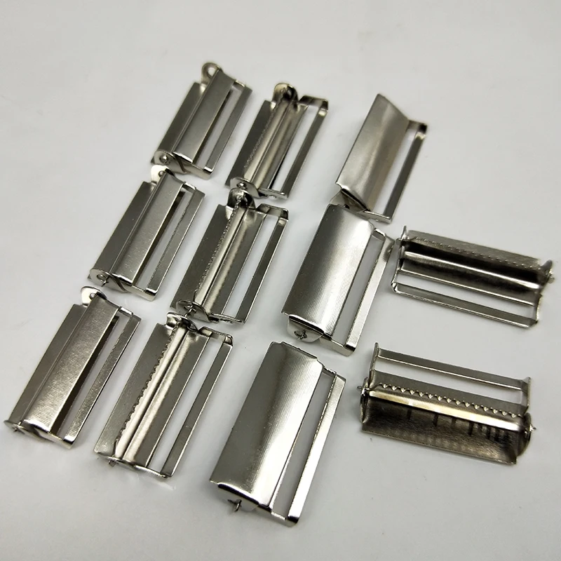 100 шт./лот бронзовые/серебряные металлические пряжки подтяжки регулируемые