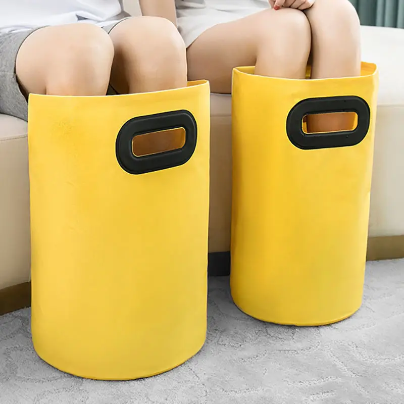 

PVC Foot Bucket Portable Folding Foot Bucket Outdoor Traving Deep Feet Bath Buckets For Adult Multifuctional Home Feet Buckets