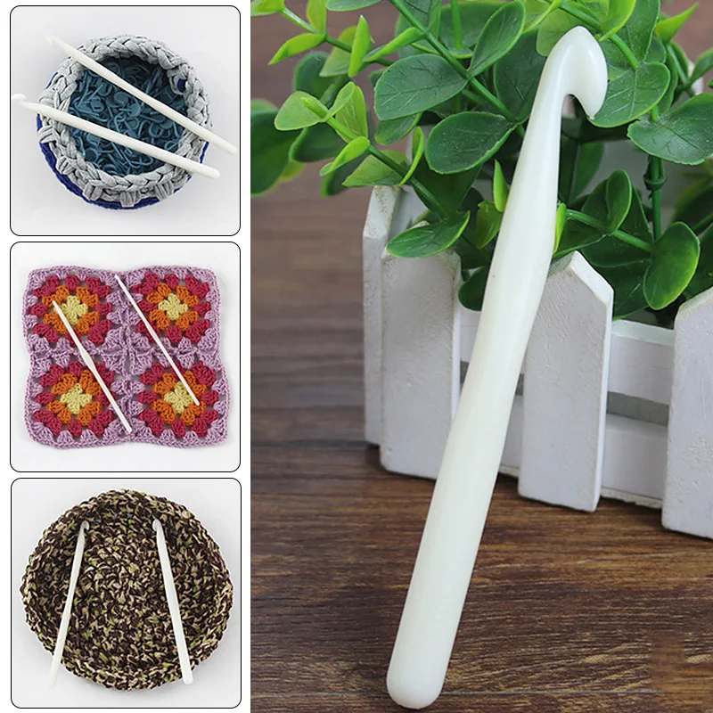 

Спицы для вязания крючком, пластиковая ручка, толстая головка, аксессуары для рукоделия, 3/4/5/6/7/8/9/10/12 мм