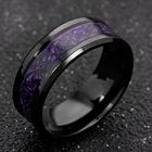 Новинка кольцо с фиолетовым драконом для мужчин обручальное кольцо из нержавеющей стали модные ювелирные изделия Прямая поставка кольца с рисунком дракона