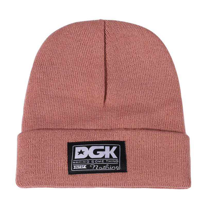 

Foreign Trade New Double Layer Woolen Cap Winter Warm Sewed Label DGK Letter Knitted Hat Outdoor Leisure Pullover Earmuffs Hat