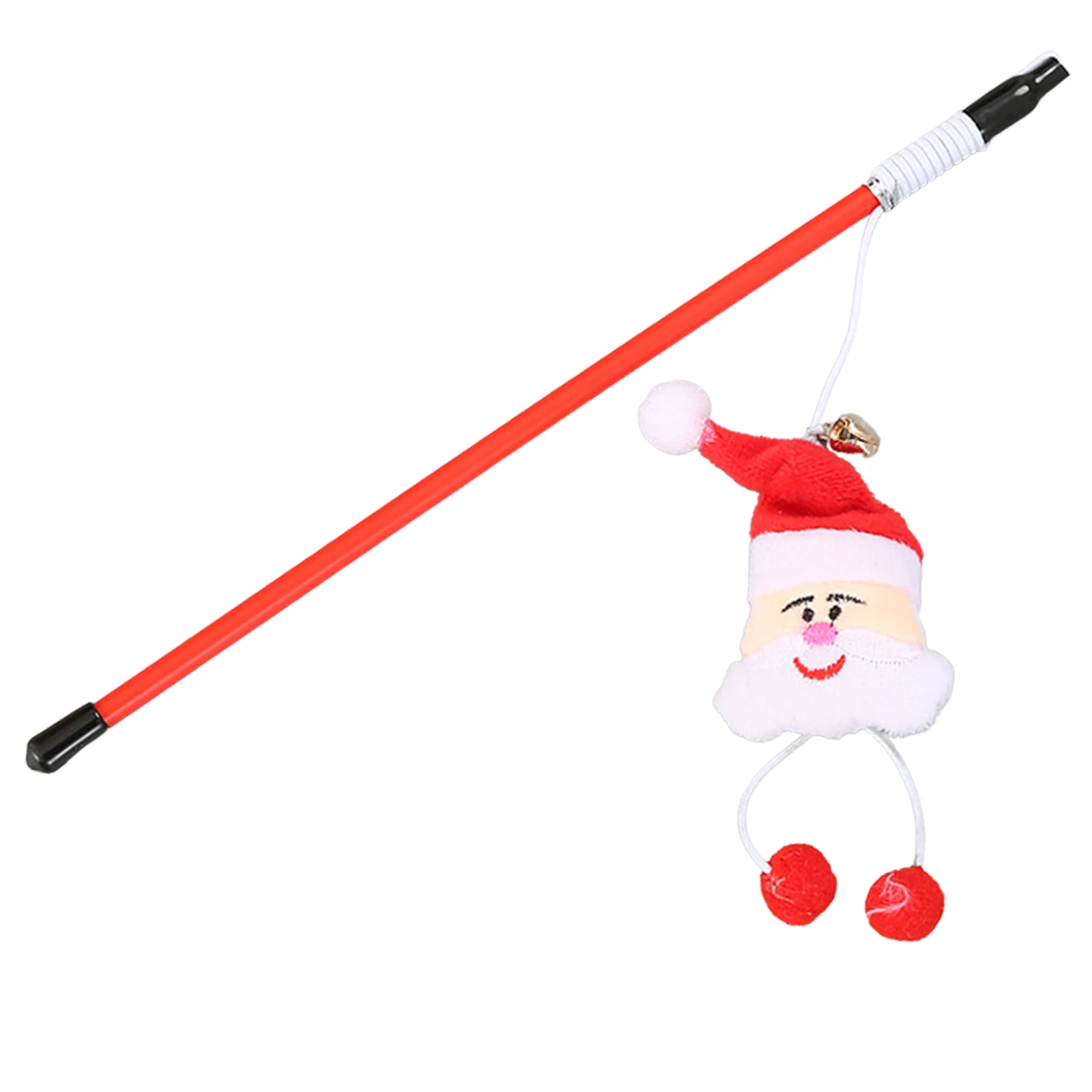 

Cat Teaser Cat Interactive Stick Plastic Cat Toy Fun Interactive Stick Fishing Rod Game Stick Feather Stick Christmas Agreeable