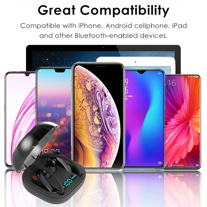 TWS 5,0 Bluetooth наушники 3D стерео беспроводные наушники для спорта powerBeats pro headphon Водонепроницаемая гарнитура с зарядным устройством