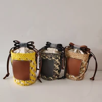new style raffia round barrel straw woven crossbody bag handbags women bags designer beach bag for women 2021 round straw tote