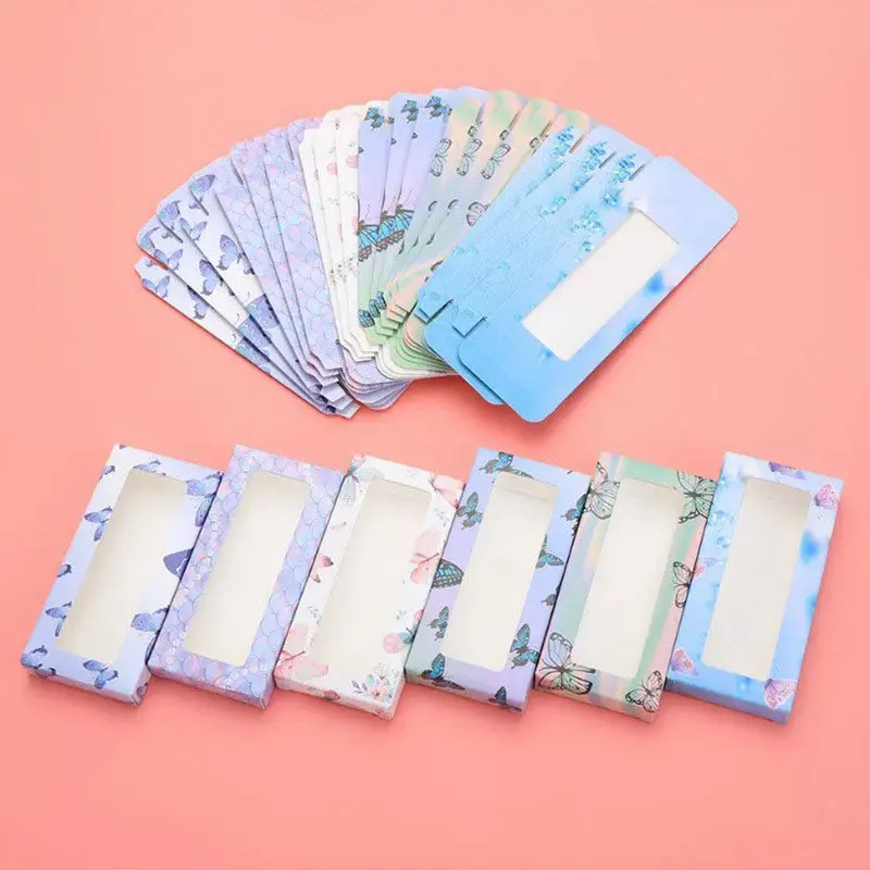 

wholesales eyelashes paper false eyelashes packaging box for 25mm lash boxes packaging custom logo packing box makeup