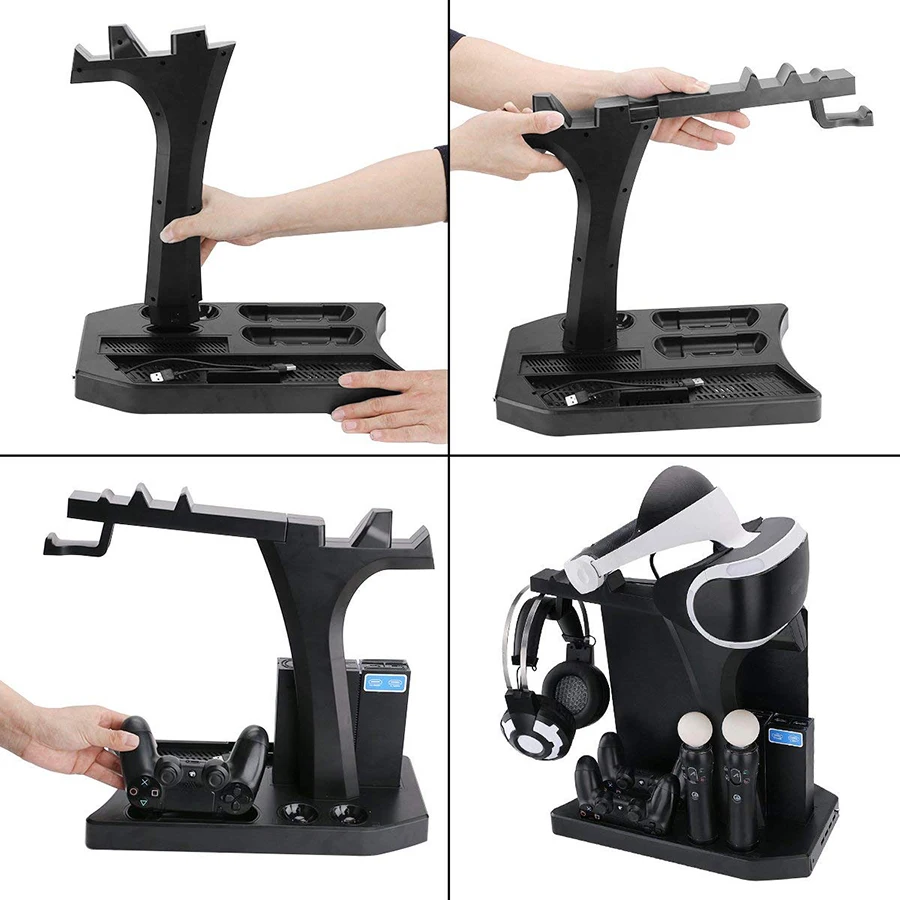 Подставка для контроллера PS 4 SLIM PRO витрина PSVR системы охлаждения PS4 с зарядным