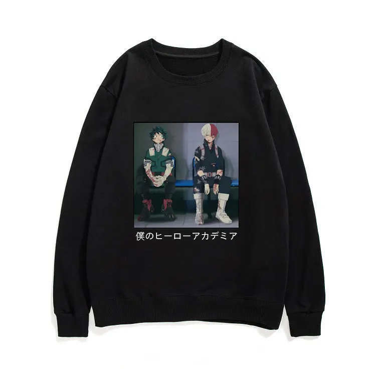 

Anime My Hero Academia Sweatshirt Creative Midoriya Izuku and Todoroki Shoto New Printing Sweatshirts Unisex Casual Pullover