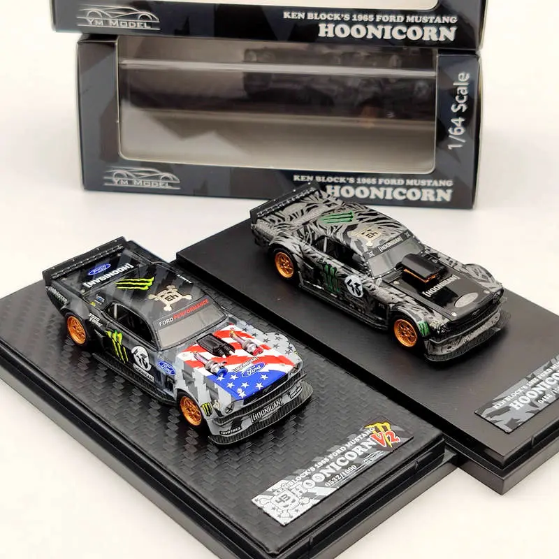 YM модель 1:64 для Ford Mustang 1965 Ken's Hoonicorn #43 Смола Ограниченная серия смоляные модели