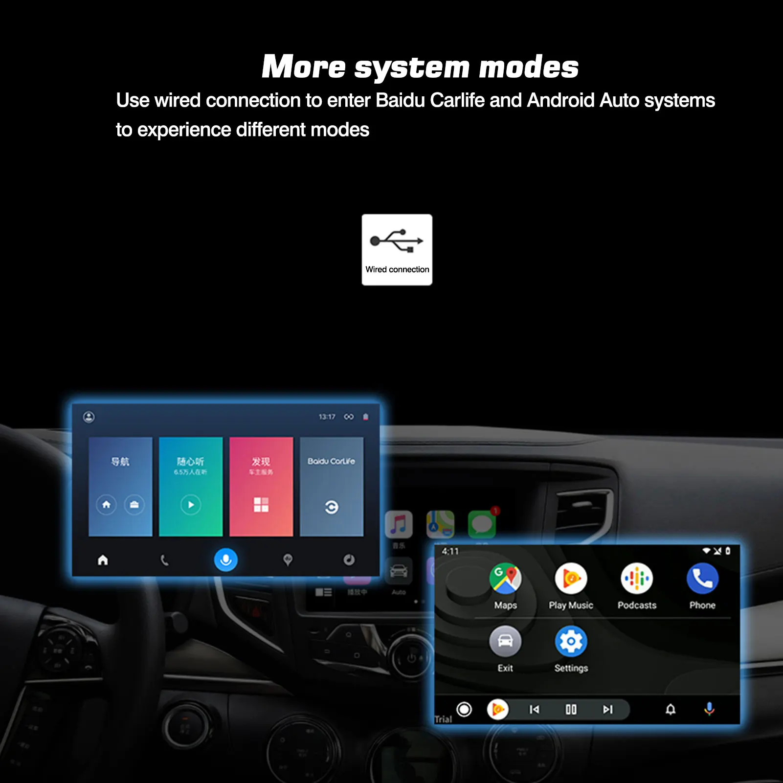Android навигации Carplay модуль Apple авто-машина соединения мобильный телефон