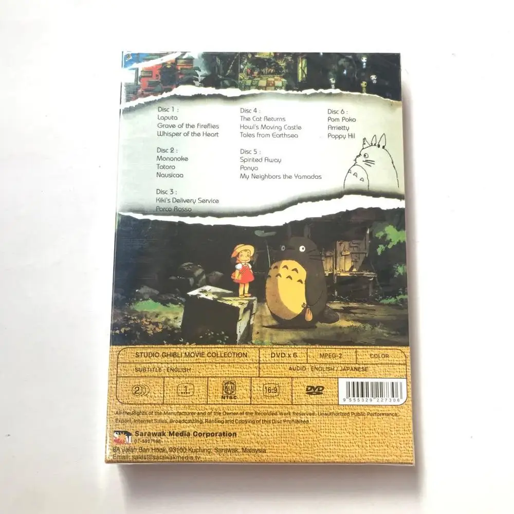 Hayao Miyazaki & STUDIO GHIBLI COLLECTION ограниченная серия 6DVD 18 лучшие фильмы|Проигрыватели DVD| |