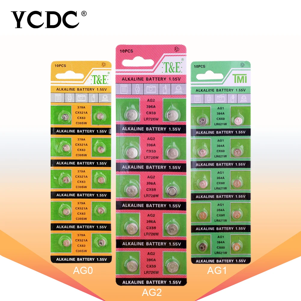 

50pcs/lot 1.5V AG13 Battery LR44 L1154 RW82 RW42 SR1154 SP76 A76 357A pila lr44 SR44 AG 13 Alkaline Button Cell Coin Battery