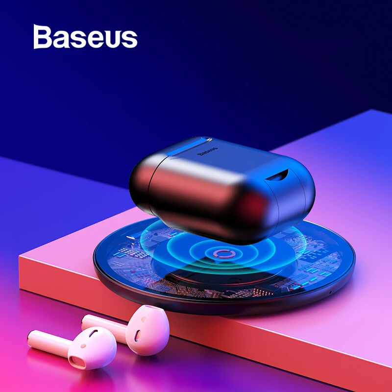 Baseus беспроводной зарядный Чехол-приемник для AirPods Силиконовый ТПУ ультра тонкий чехол для Apple Airpods Поддержка беспроводной зарядки
