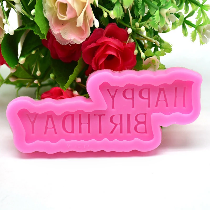 DIY с днем рождения формы силиконовые буквы шоколада помадки украшения торта