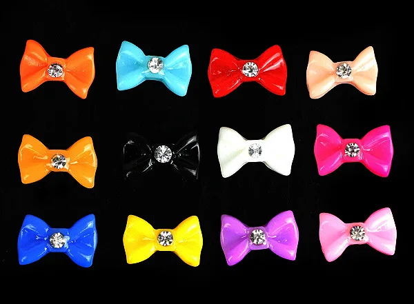 Галстук-бабочка для мороженого с алмазными стразами дизайна ногтей Длинные