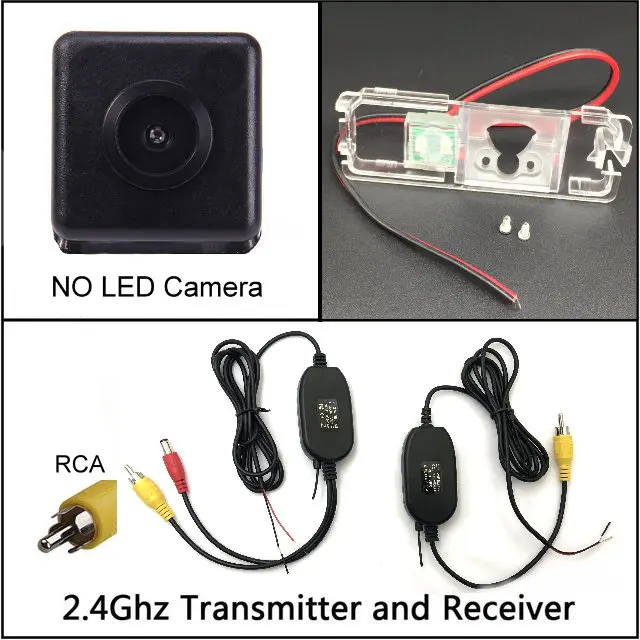 wireless n NO LED Камера заднего вида с ночным видением для SEAT Altea/XL Stationwagon 2007~, Автомобильная камера заднего вида, HD CCD - Название цвета: wireless n NO LED