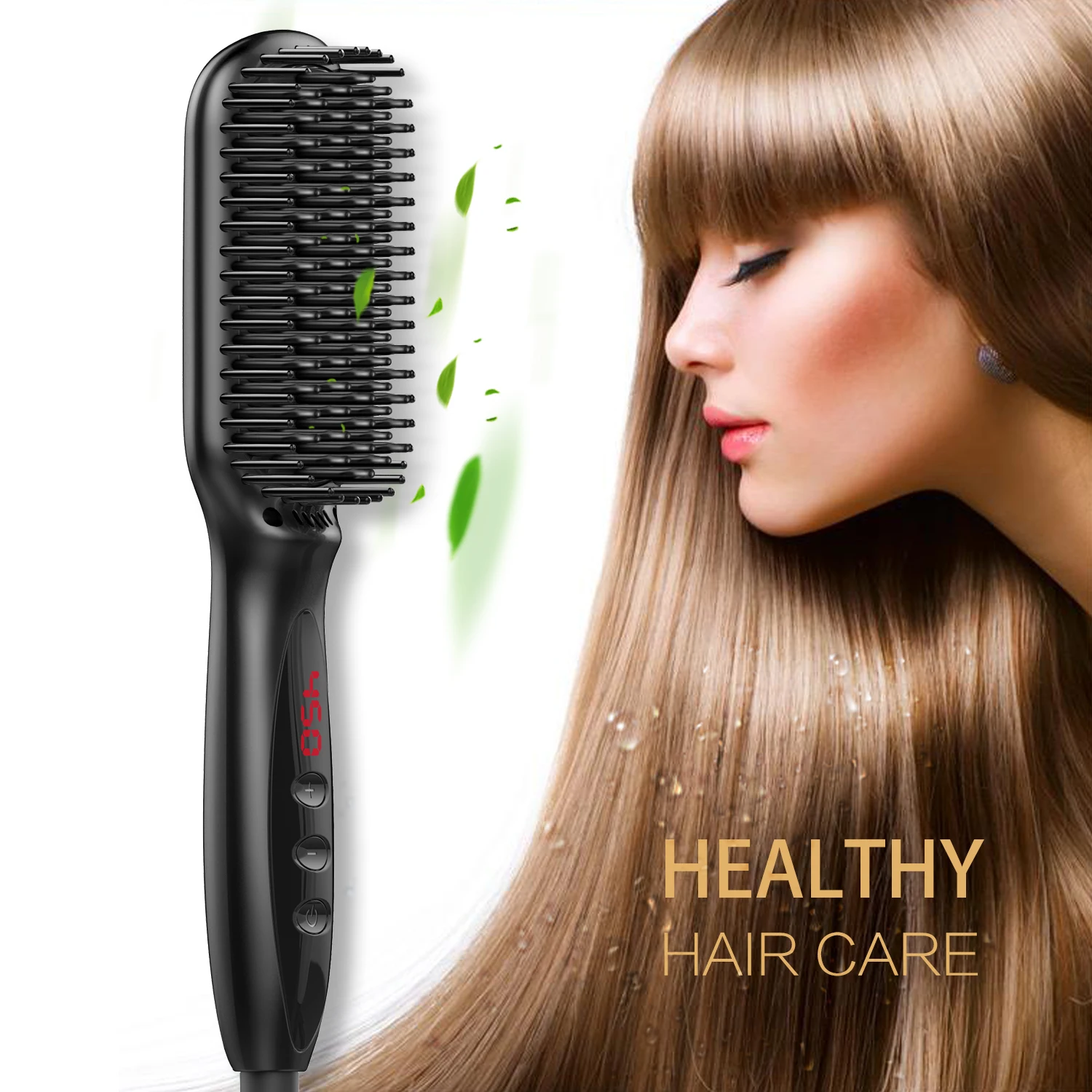 

2020 Hair Beard Straightening Brush Anti-Scald Ceramic Electric Beard Styler Comb Heating Straightener Iron Comb For Men Women