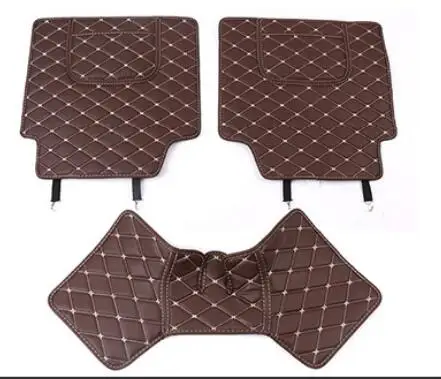 Brown 3PCS Стильный кожаный для ключа от автомобиля задний багажник для заднего колеса антиударная площадка анти-коврик для ванной для Toyota Camry 8th автомобильные аксессуары - Название цвета: Brown 3PCS