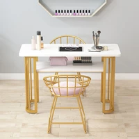 nordicimitation marble board net celebrity marble pattern nail table chair set wrought iron single double triple manicure table