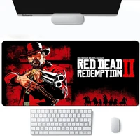 movie red dead redemption 2 gaming mousepad lock edge waterproof mouse carpet rubber gamer laptop desk mat mouse pad mause gamer