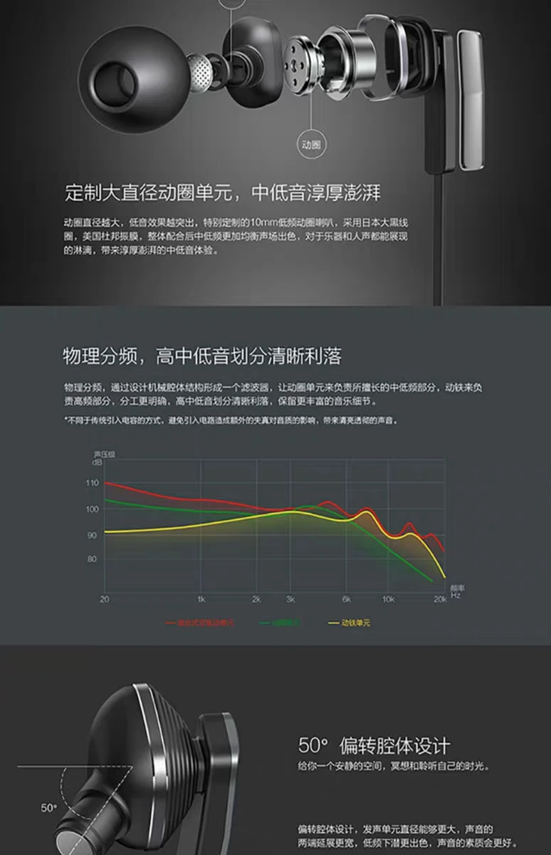 HUAWEI/Honor оригинальные AM175 гибридные технологии наушники для mate8/9/10 p9 glory 8/9/v8 note8 Пшеница 5
