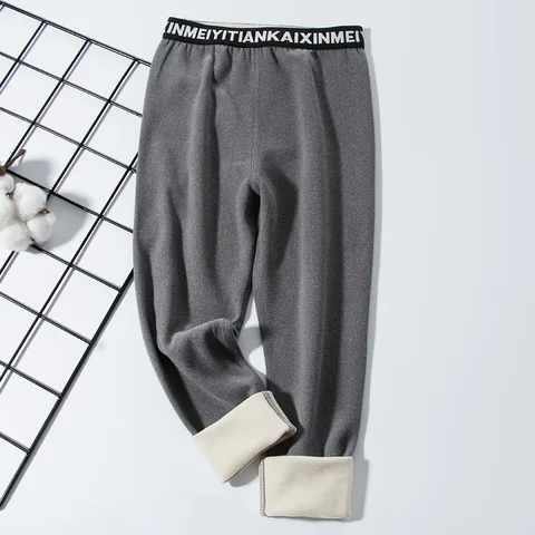 Детские пижамные штаны, теплые хлопковые домашние штаны для мальчиков и девочек на осень и зиму, детские брюки карамельных цветов, мягкая одежда для сна 100-170 см - изображение