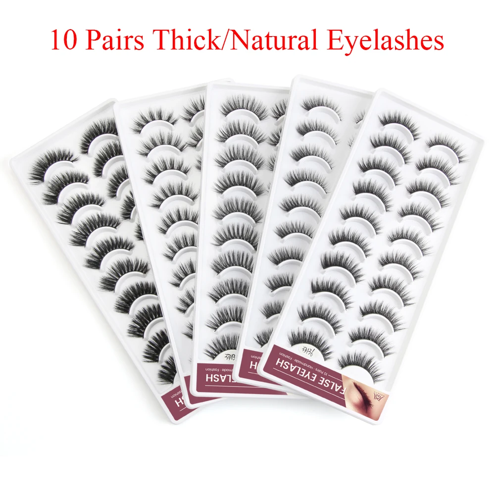 

5/10 пар толстых ресниц натуральные накладные ресницы Fuax норковые ресницы 3D норковые ресницы для наращивания норковые ресницы красота