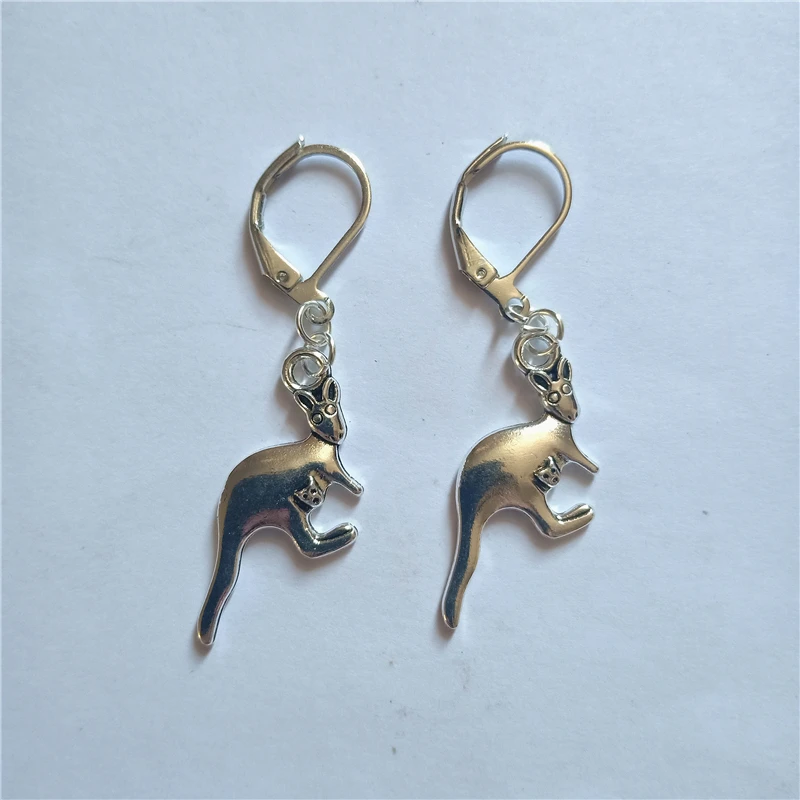 Серьги с рычагом-кенгуру клипсы серьги подвесками-кенгуру животными подарок для