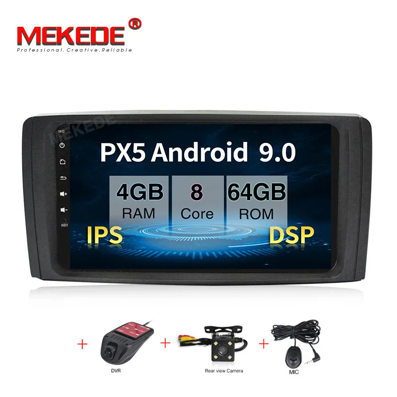 64G DVD CAMERA DVR " ips четырехъядерный 1 din Android 9,0 автомобильный dvd-плеер gps стерео радио для Mercedes Benz R Class W251 R280 R300 R320 R350 с wifi - Цвет: 64G DVD CAMERA DVR