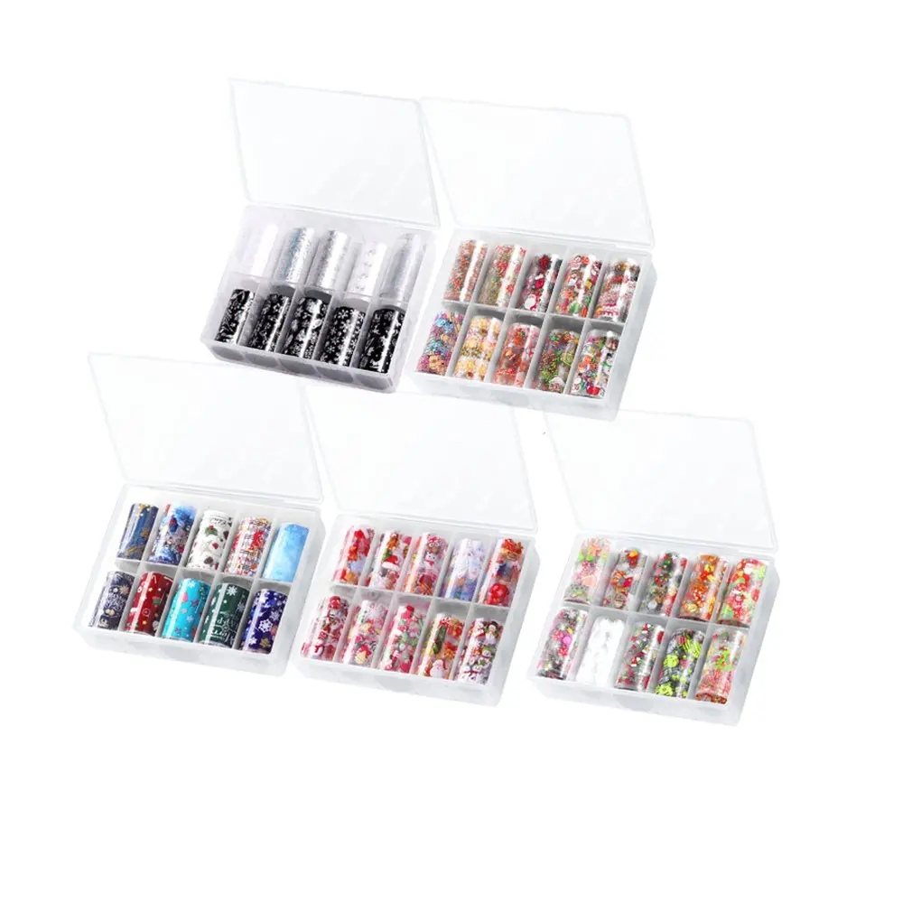 10 Маникюр для ногтей сетка Звездная бумага Хэллоуин Рождество Вечеринка