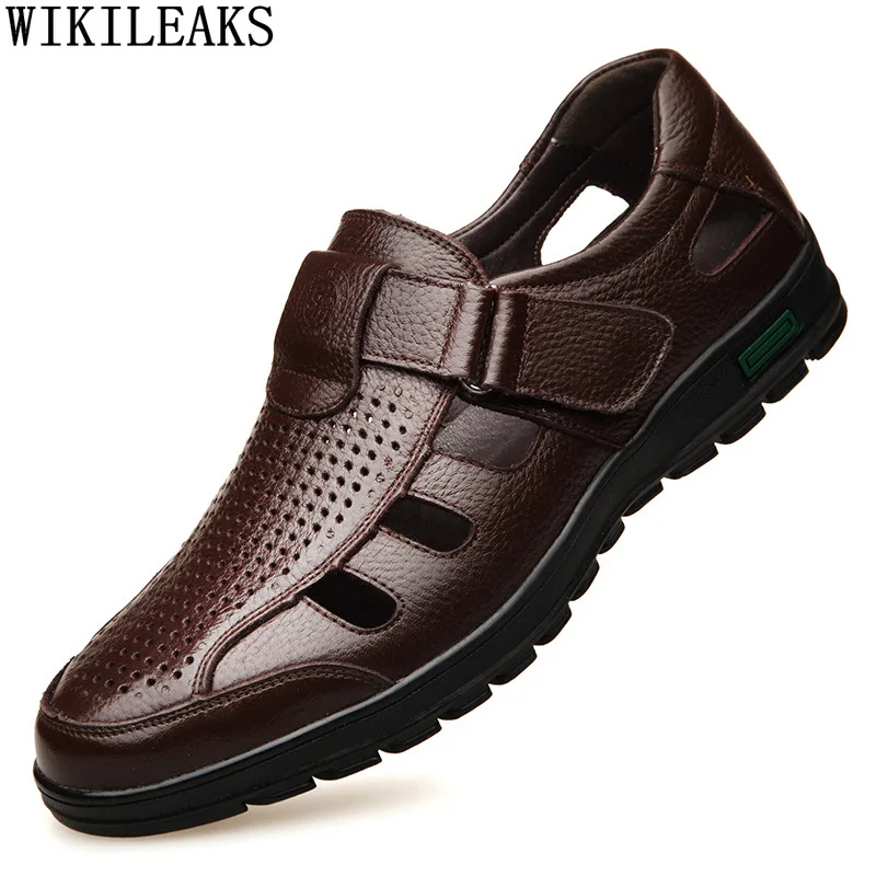 

Breathable Leather Casual Shoes Sandals Men Summer Luxury Designer Shoes Man Sandals 2022 Summer Shoes for Men Chaussure Femme