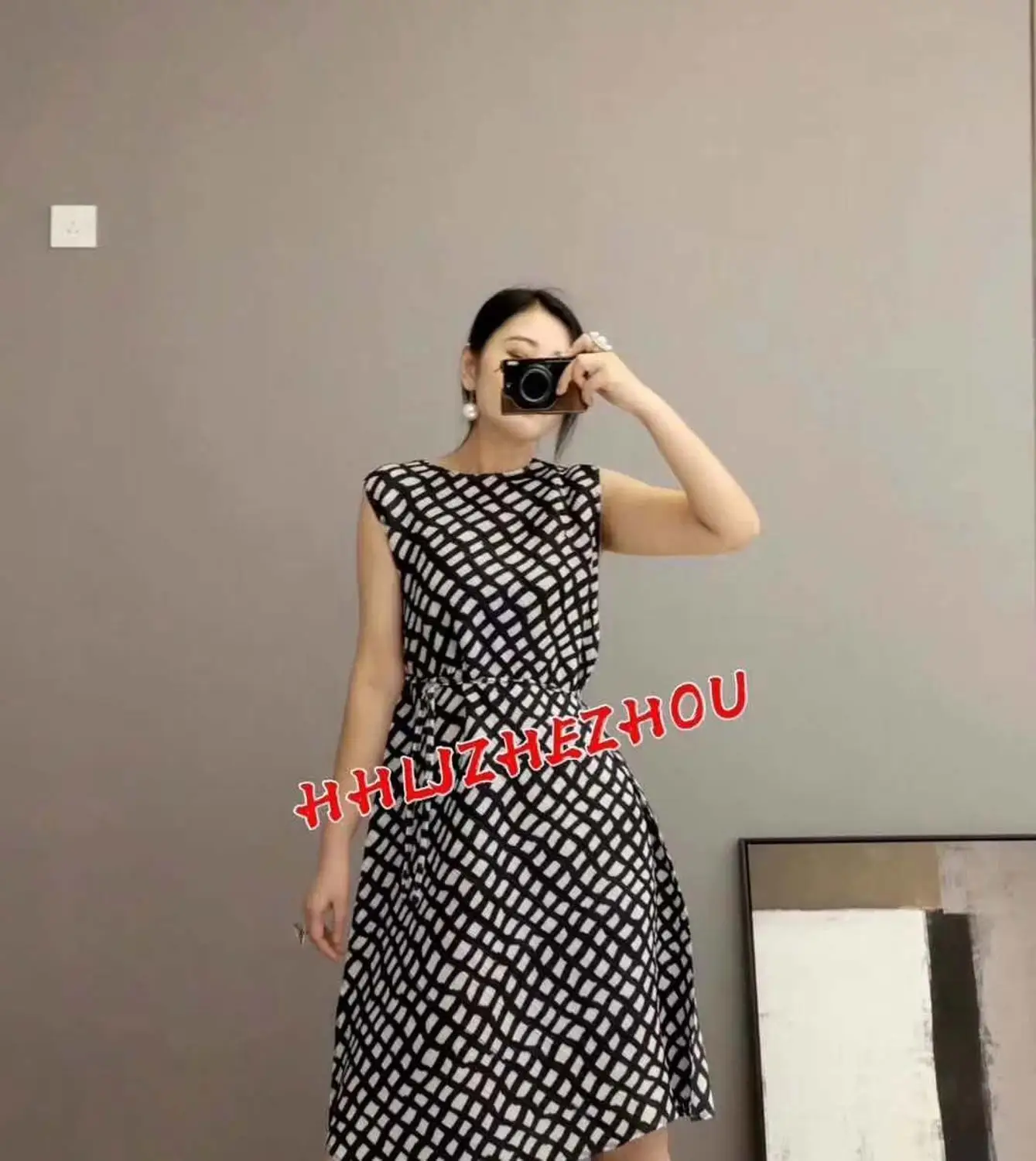 

HOT SELLING Miyake new fold baroclinic plait dress irregular lattice sashes dress IN STOCK
