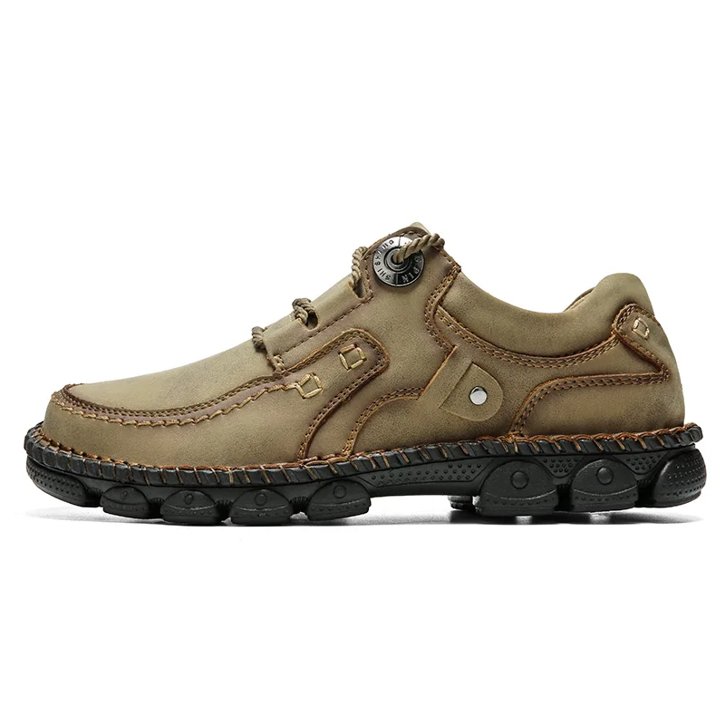 

Popular Sports and Leisure Big Head Leather Shoes Men's Shoes Leather Tooling Shoes Outdoor Hiking Shoes Fashion