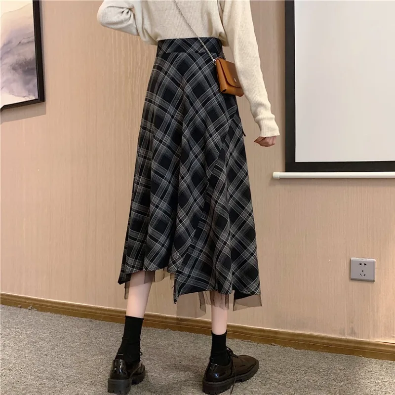 

2021 New Half Length Skirt Women's Spring And Autumn A-line High Waist Design