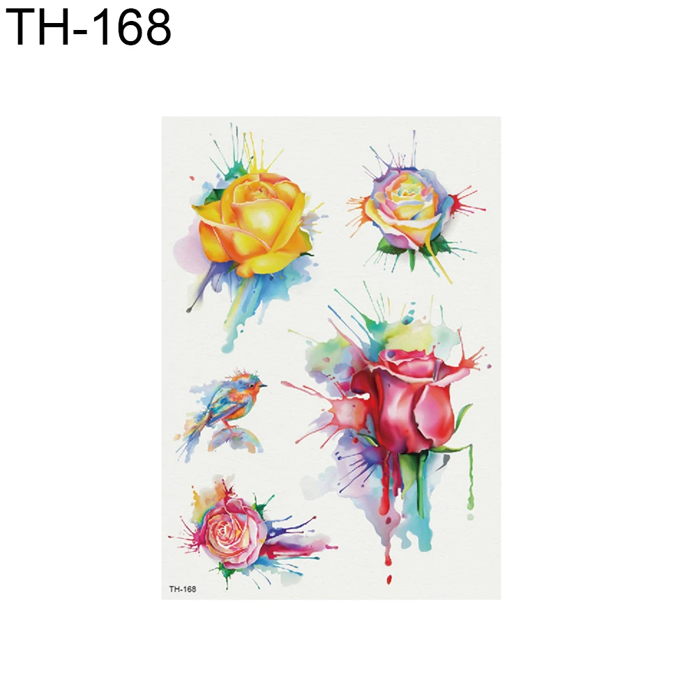 

Bird Flower Women Body Art Arm Leg Shoulder Decals Waterproof Temporary Fake Tattoo Sticker Water Transfer