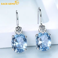 sace gems fashion women jewelry earrings 100 925 sterling silver sky blue topaz drop earrings wedding holiday fine eardrop gift