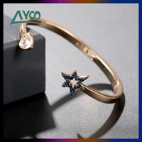 fashion jewelry swa original high quality charming romantic star moon serie gorgeous exquisite opening adjustable women bracelet