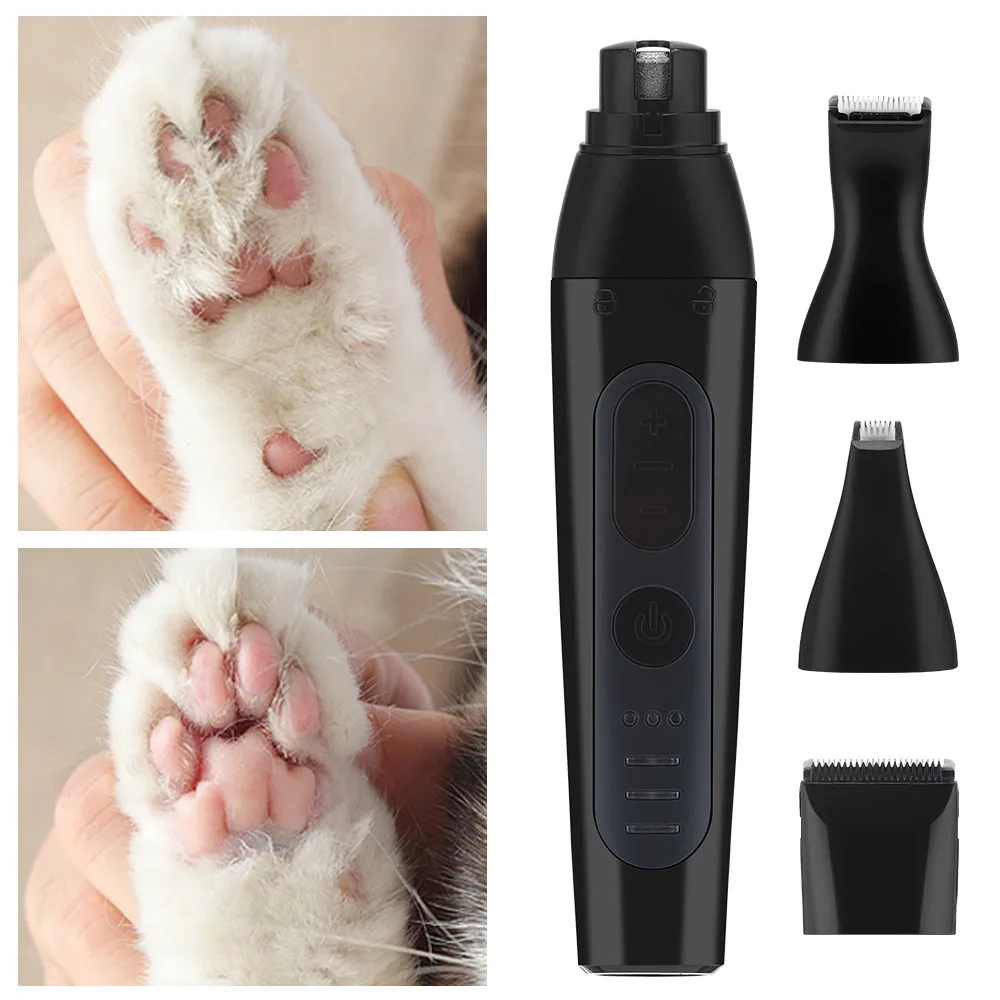 Dog Nail Grinder Hair Clipper USB Rechargeable Grooming Clippers Cutter for Trimming Pet Paws Electric Trimmer | Дом и сад