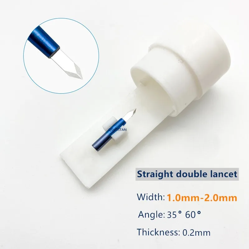 Офтальмологический прямой двойной ланцет головка ножа гладкое лезвие