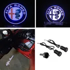 Автомобильный светодиодный лазерный проектор Приветствия на дверь с логотипом Ghost Shadow светильник для Alfa Romeo 5 147 159 GT Giulietta 156 Mito 166 автомобиль Brera Spider 164