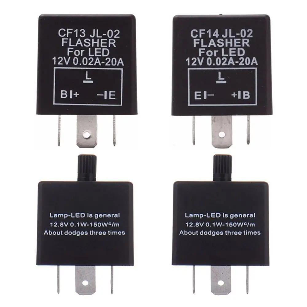 

3pins Car Motorcycle LED Flasher Relay 12V Universal Electronic Freauency Signal Adjustable Light Blinker Relay Flasher LED E5S7