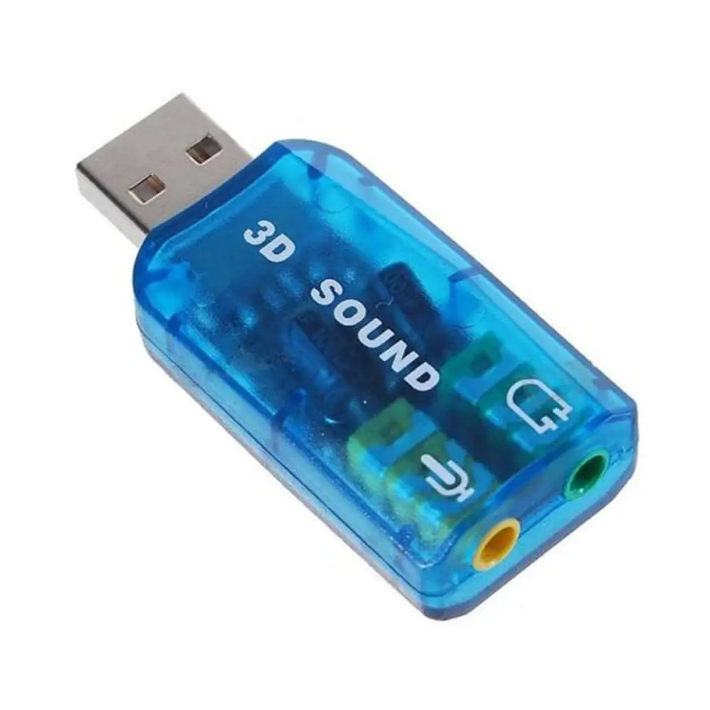 Внешняя 3D USB звуковая карта аудио 5 1 адаптер канал 3 мм микрофон динамик Интерфейс