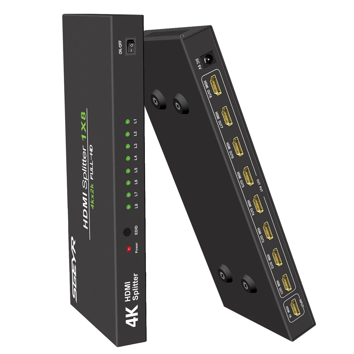 HDMI совместимый сплиттер с питанием от Ultra HD V1.4 выход 1 в 8 4K x 2K @ 30 Гц 3840x2160 1080P 3D