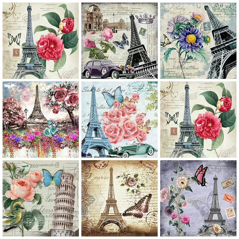 

Алмазная 5d мозаика HUACAN, DIY вышивка стразами, цветок, домашний декор, Набор для творчества