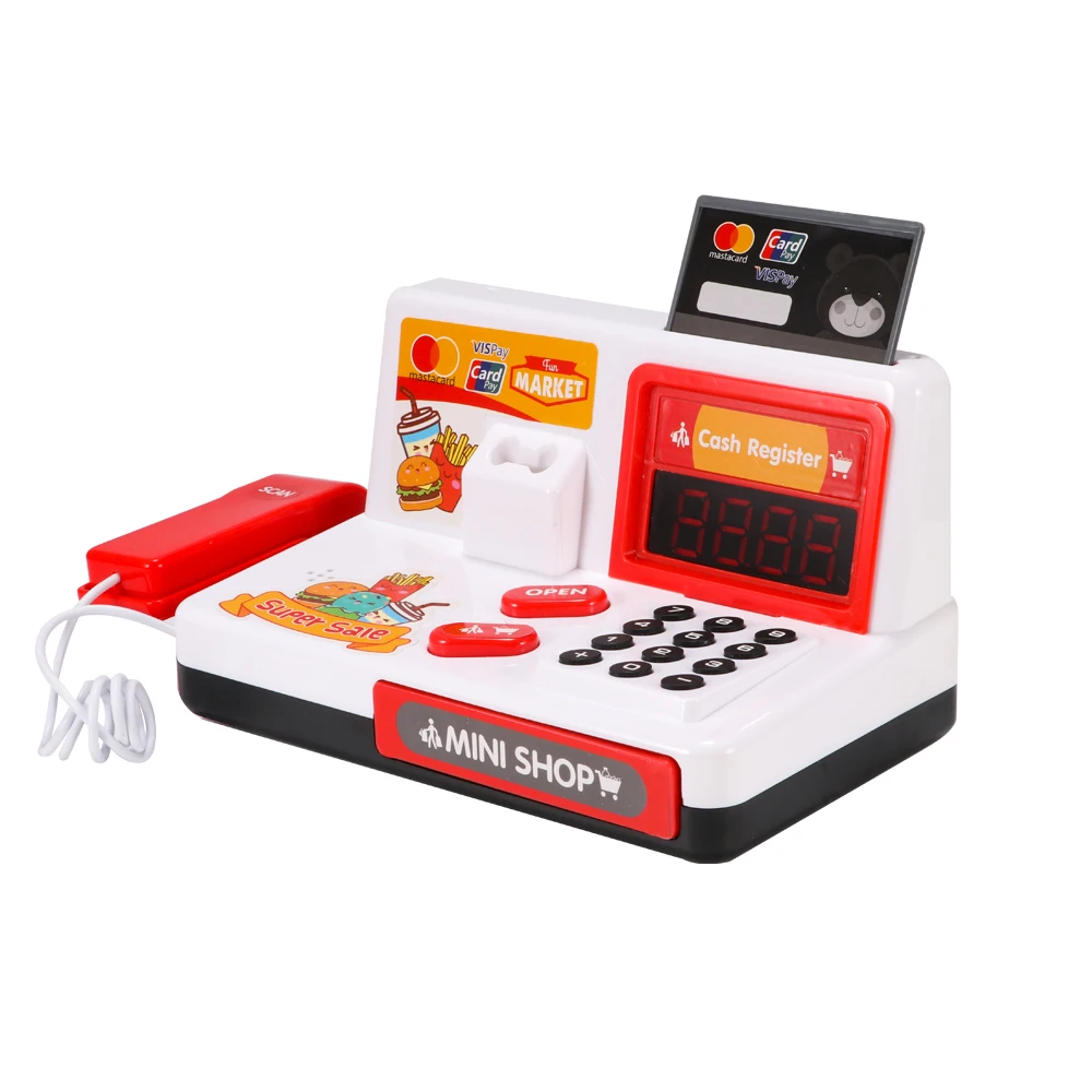

Counter Machine Toy Children Cashier Cash Register Adopts Simulation Technology Realistic Appearance Supermarket Calculator Toy