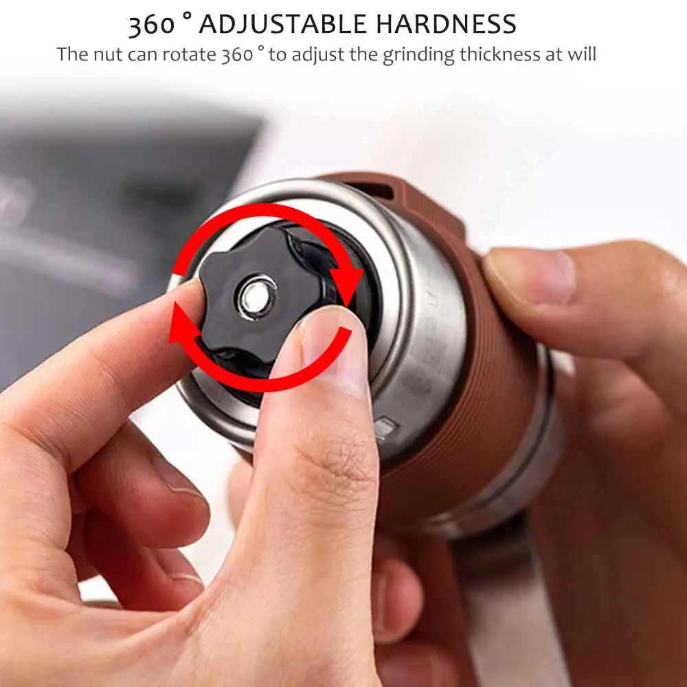 

Portable Hand-Cranked Coffee Machine Coffee Bean Grinder Stainless Steel Manual Coffee Grinding For Travel Camping For Kitchen